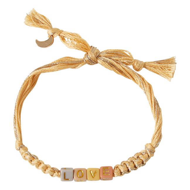 Bracelet Macramé Love - Collection Femme - Jaune