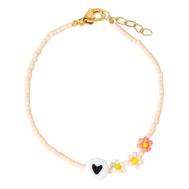 Rainbow Heart Bracelet - Kids’ Collection - Pale pink
