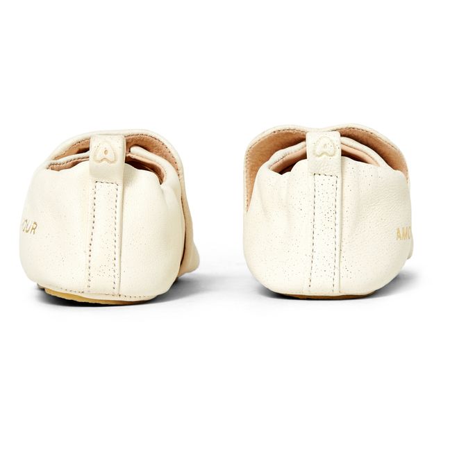 Lauflernschuhe mit Pailletten | Weiß