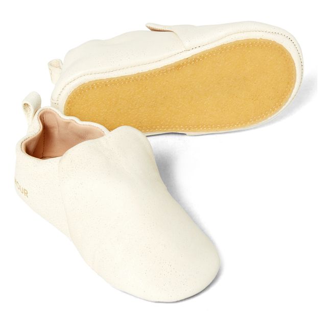 Patucos flexibles con brillantina | Blanco