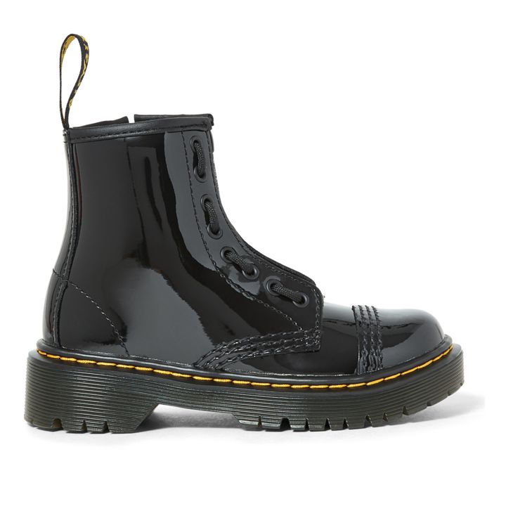 Stivali con zip, in pelle verniciata, modello: Sinclair Bex | Nero- Immagine del prodotto n°0