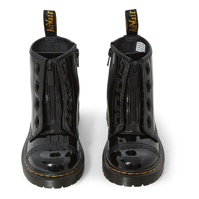 Boots Zippées Cuir Verni Sinclair Bex Noir