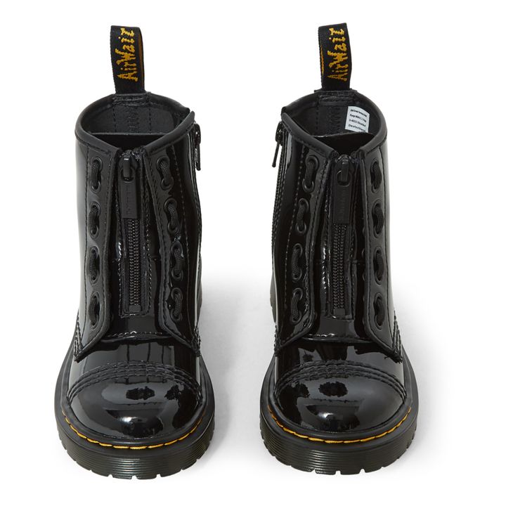 Stivali con zip, in pelle verniciata, modello: Sinclair Bex | Nero- Immagine del prodotto n°3