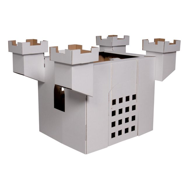 Forteresse à colorier en carton | Blanc