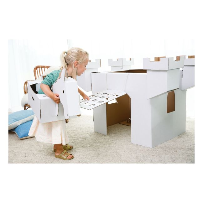 Forteresse à colorier en carton | Blanc