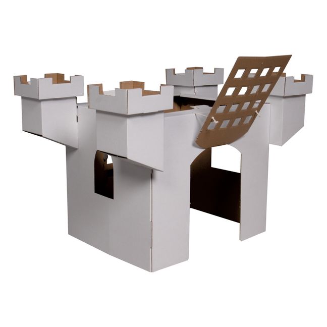 Forteresse à colorier en carton | Blanc