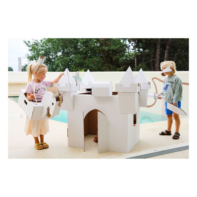 Palais à colorier en carton | Blanc
