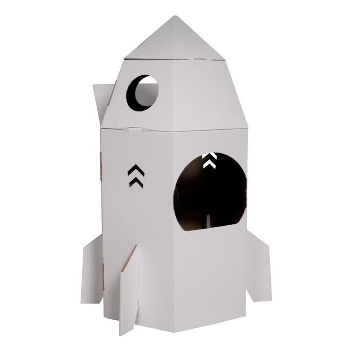 Rakete zum Ausmalen aus Karton | Weiß- Produktbild Nr. 4