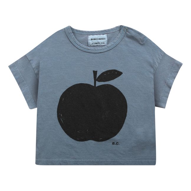 Organic Cotton Apple T-Shirt - Iconic Collection - Blue