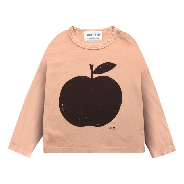 Camiseta algodón orgánico Manzana - Colección Iconic  | Albaricoque