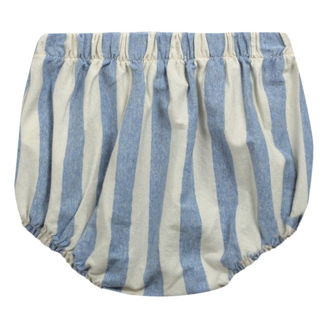 Organic Cotton Striped Bloomers - Iconic Collection - Blue