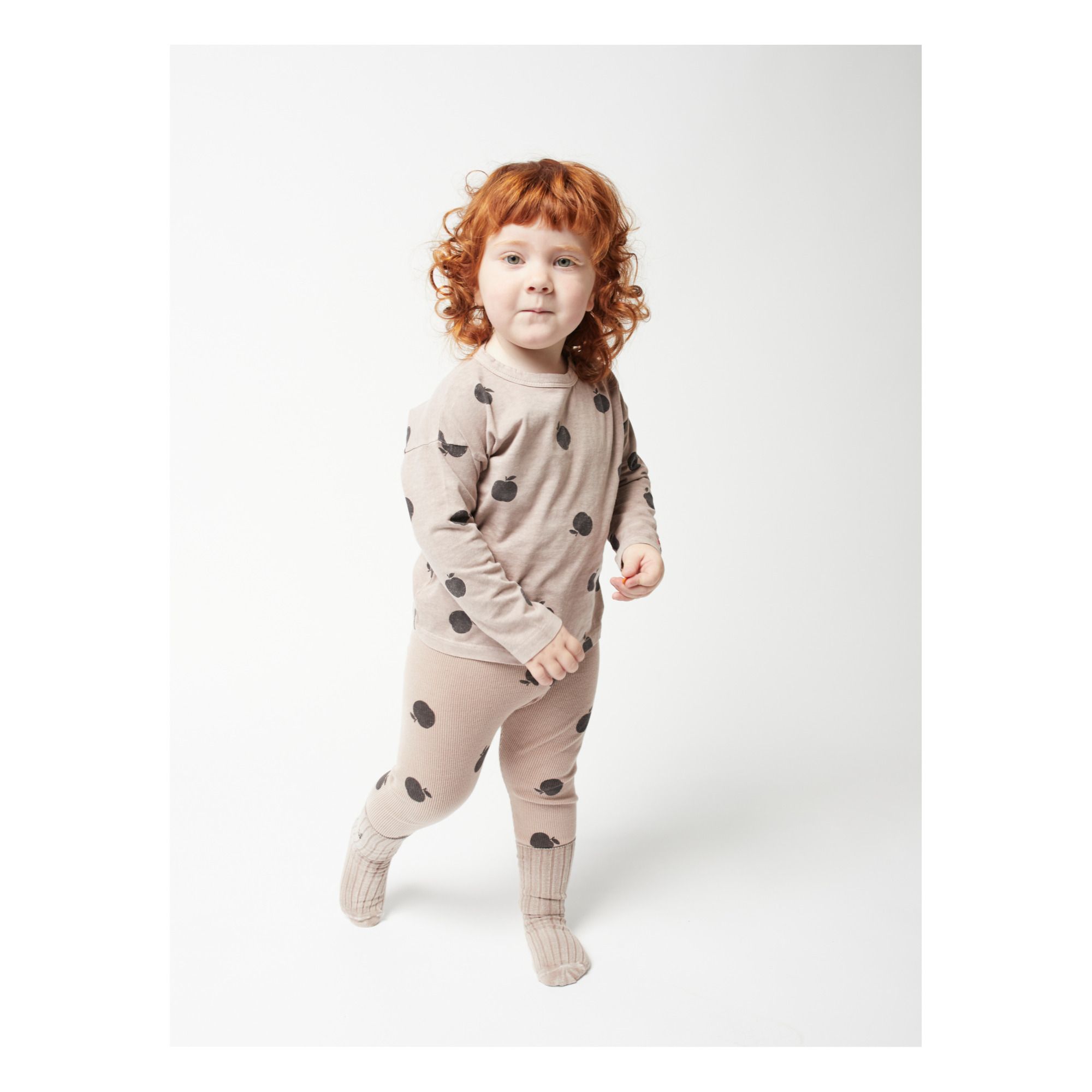 Organic Cotton Apple Leggings - Iconic Collection - Beige- Product image n°4