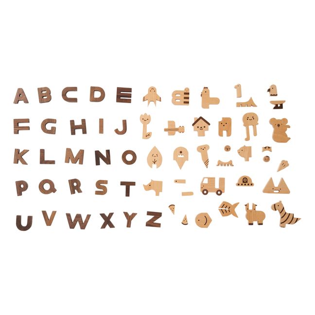 Bloques alfabéticos de madera