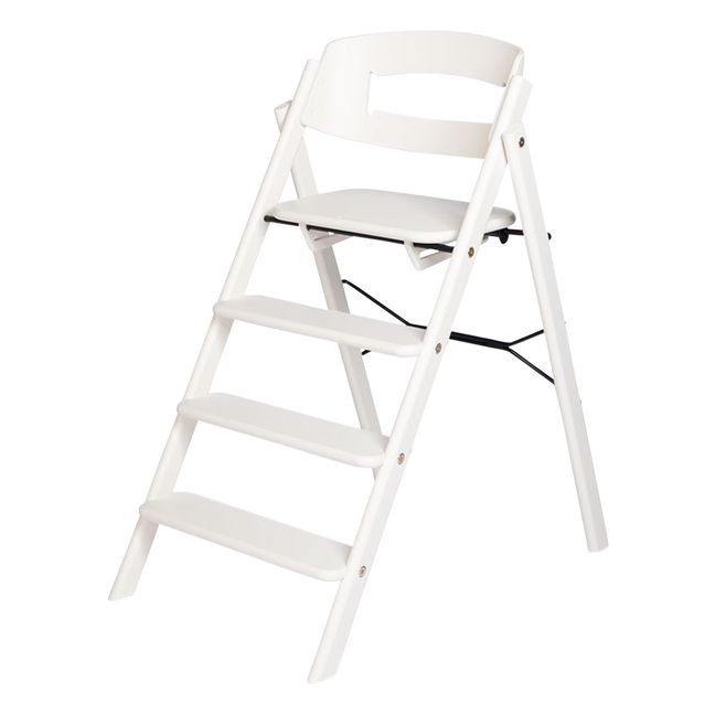Chaise haute Klapp en hêtre | Blanc