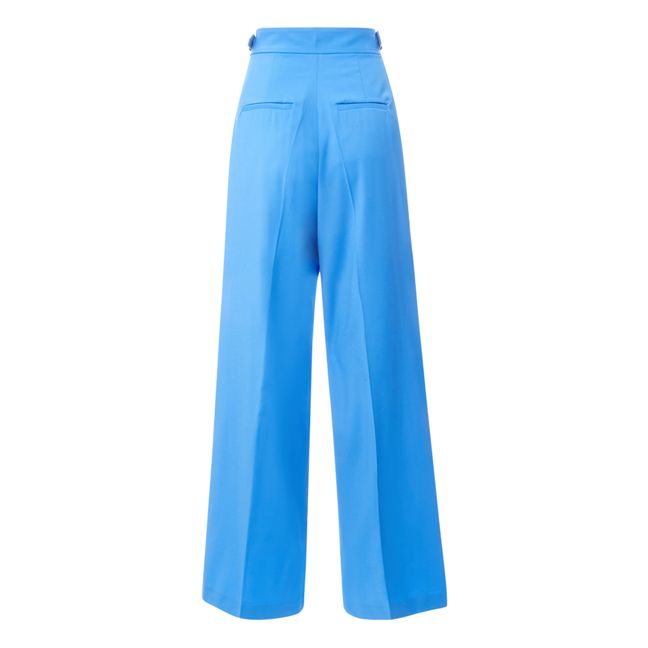 Leon Woollen Trousers Blu