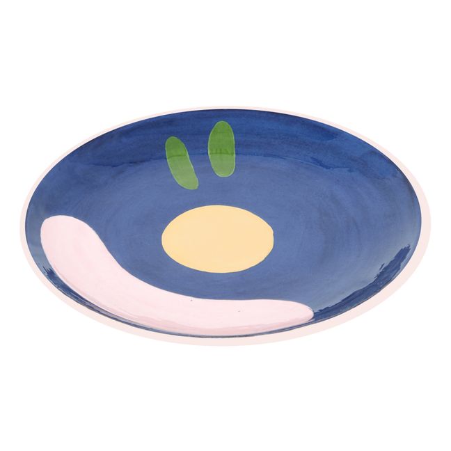 Piatto Daphné, in ceramica  Blu