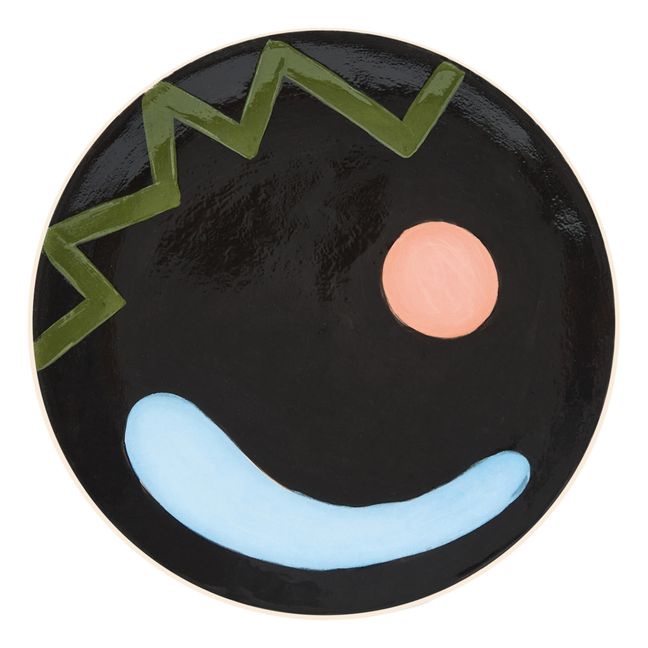 Milos Ceramic Plate | Black