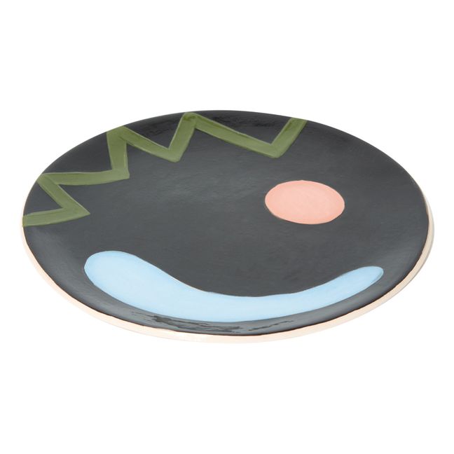 Milos Ceramic Plate | Black