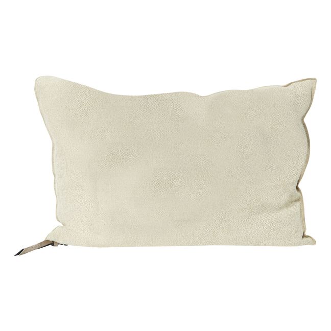 Coussin vice versa en chenille vintage | Gris ciment