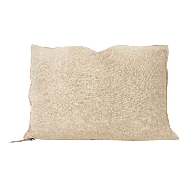 Coussin vice versa en chenille vintage | Beige Nude