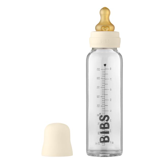 Babyflasche aus Glas | Elfenbeinfarben