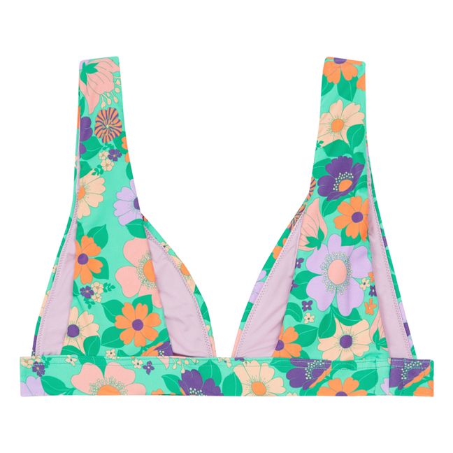 Josephine Floral Bikini Top Grün