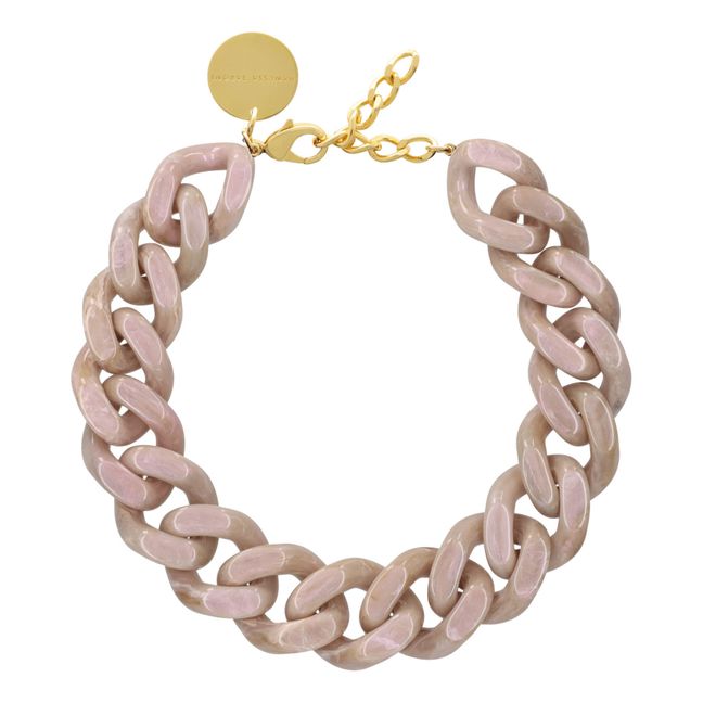 Flat Chain Necklace Grigio talpa