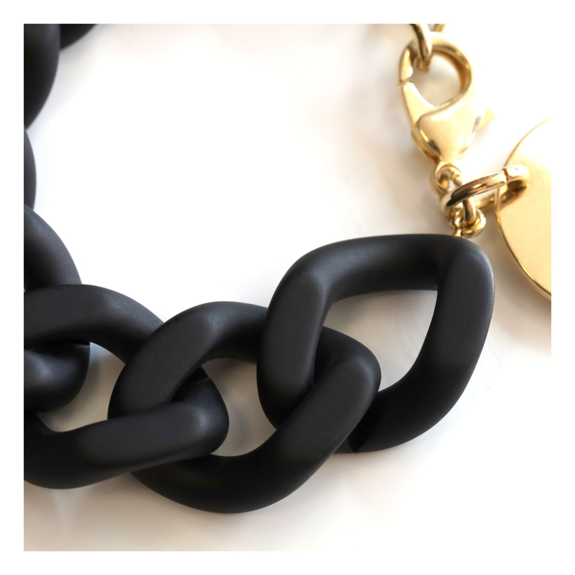 Flat Chain Bracelet Black- Product image n°1