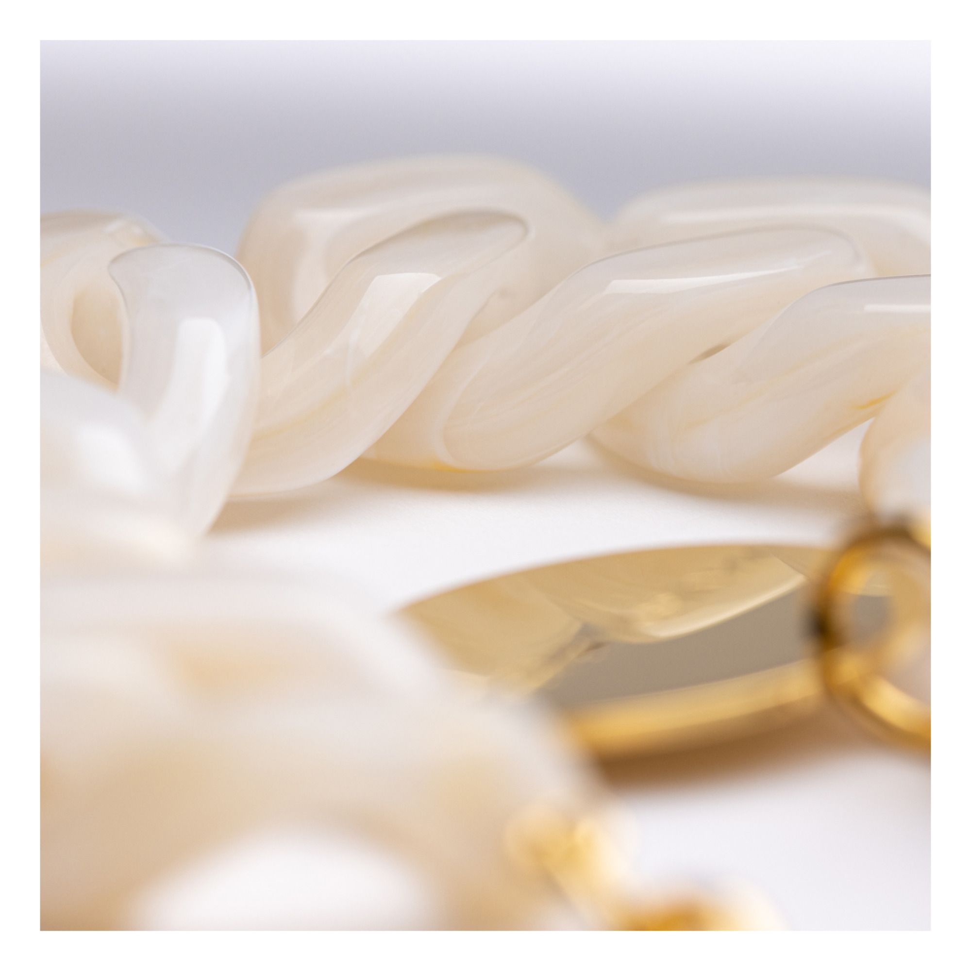 Flat Chain Marble Bracelet Beige- Imagen del producto n°1
