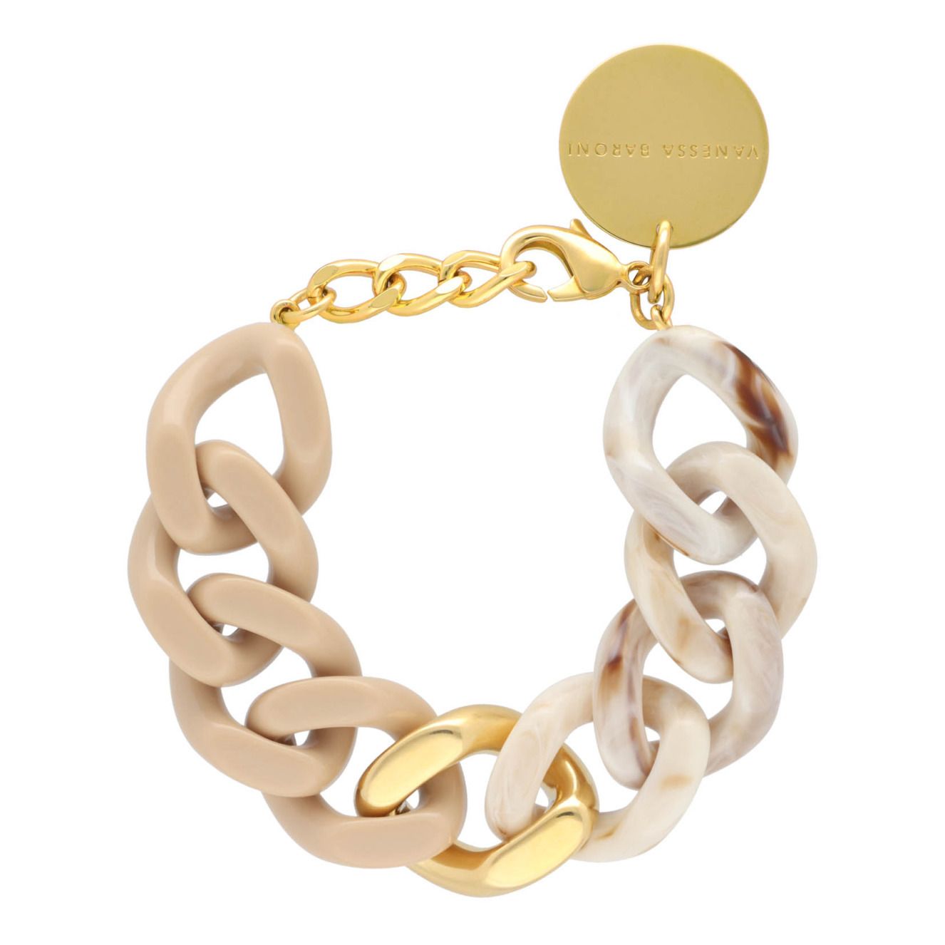 Flat Chain Multicolour Bracelet  Beige- Imagen del producto n°0