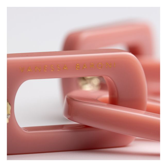 Edge Double Earrings | Pink