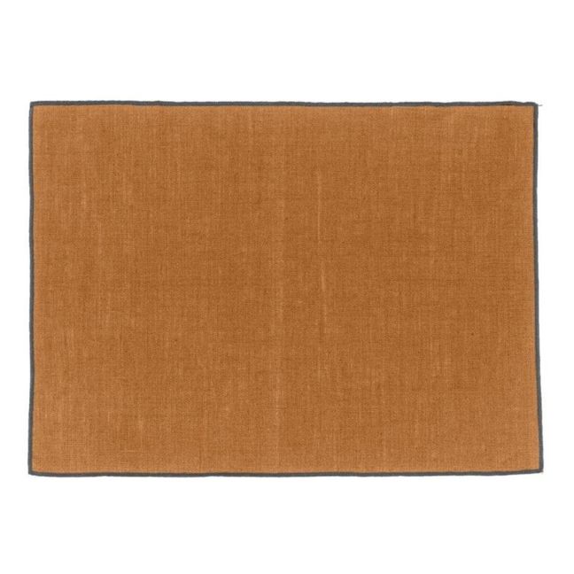 Mantel individual de lino revestido | Caramelo
