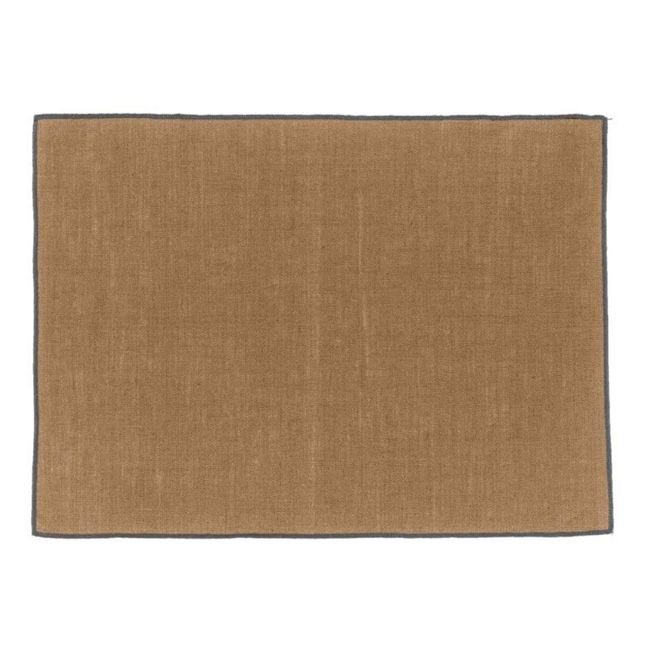 Set de table Borgo en lin enduit | Tabac