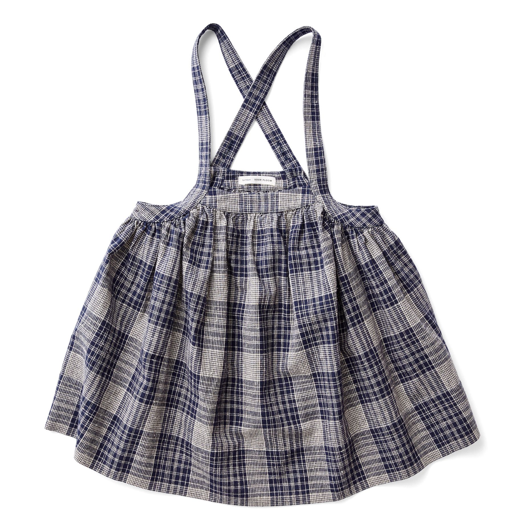 Eloise Linen and Cotton Apron Dress Navy- Produktbild Nr. 0
