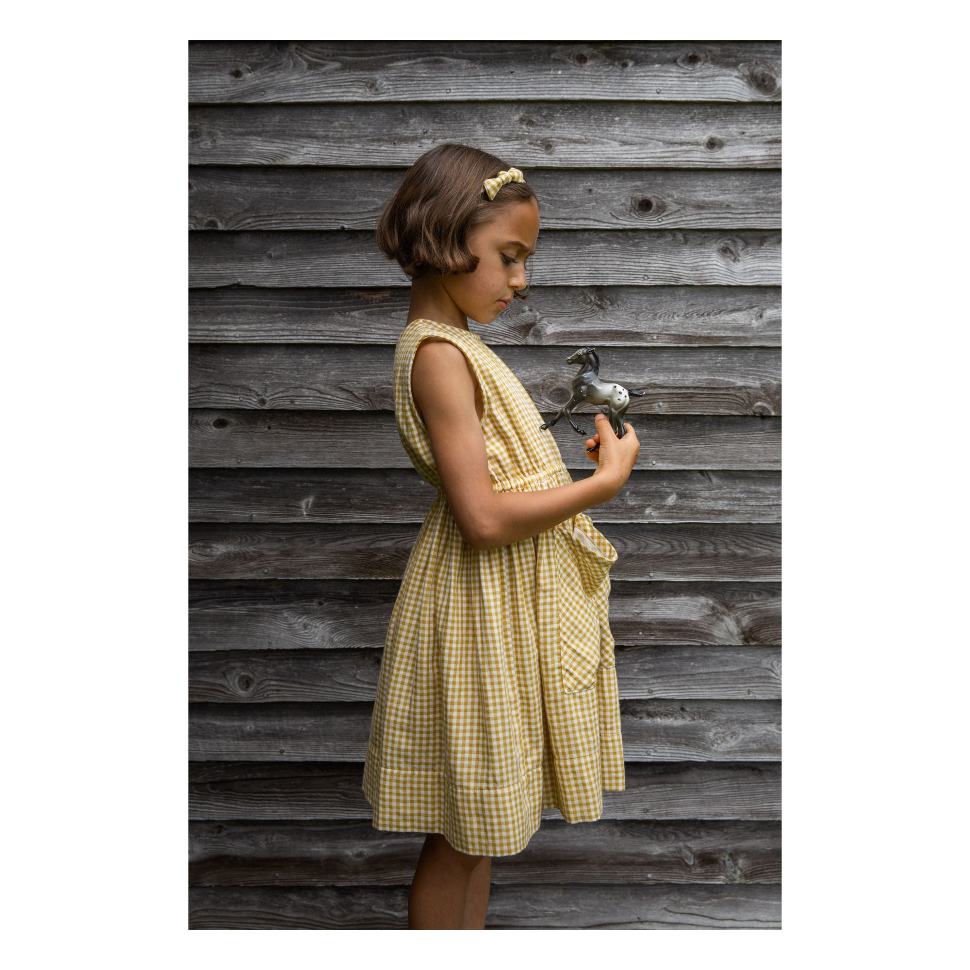 Orla Organic Cotton Muslin Dress Yellow- Product image n°1
