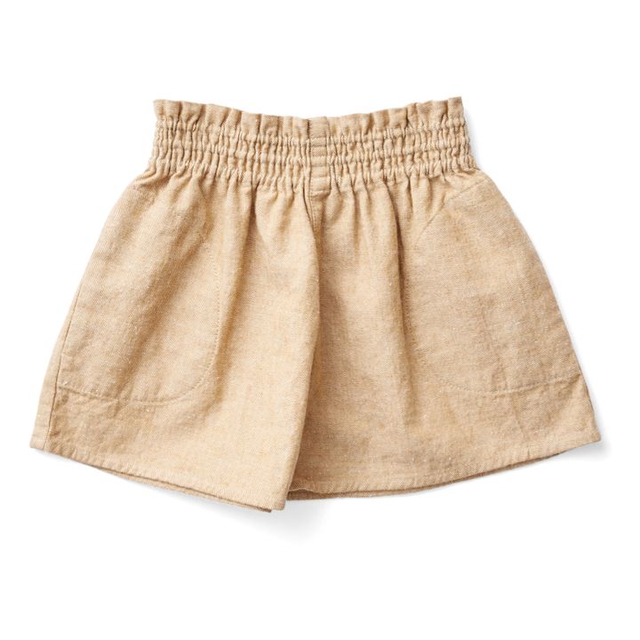 Coco Cotton and Linen Shorts | Yellow
