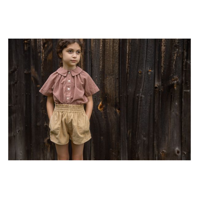 Coco Cotton and Linen Shorts Gelb