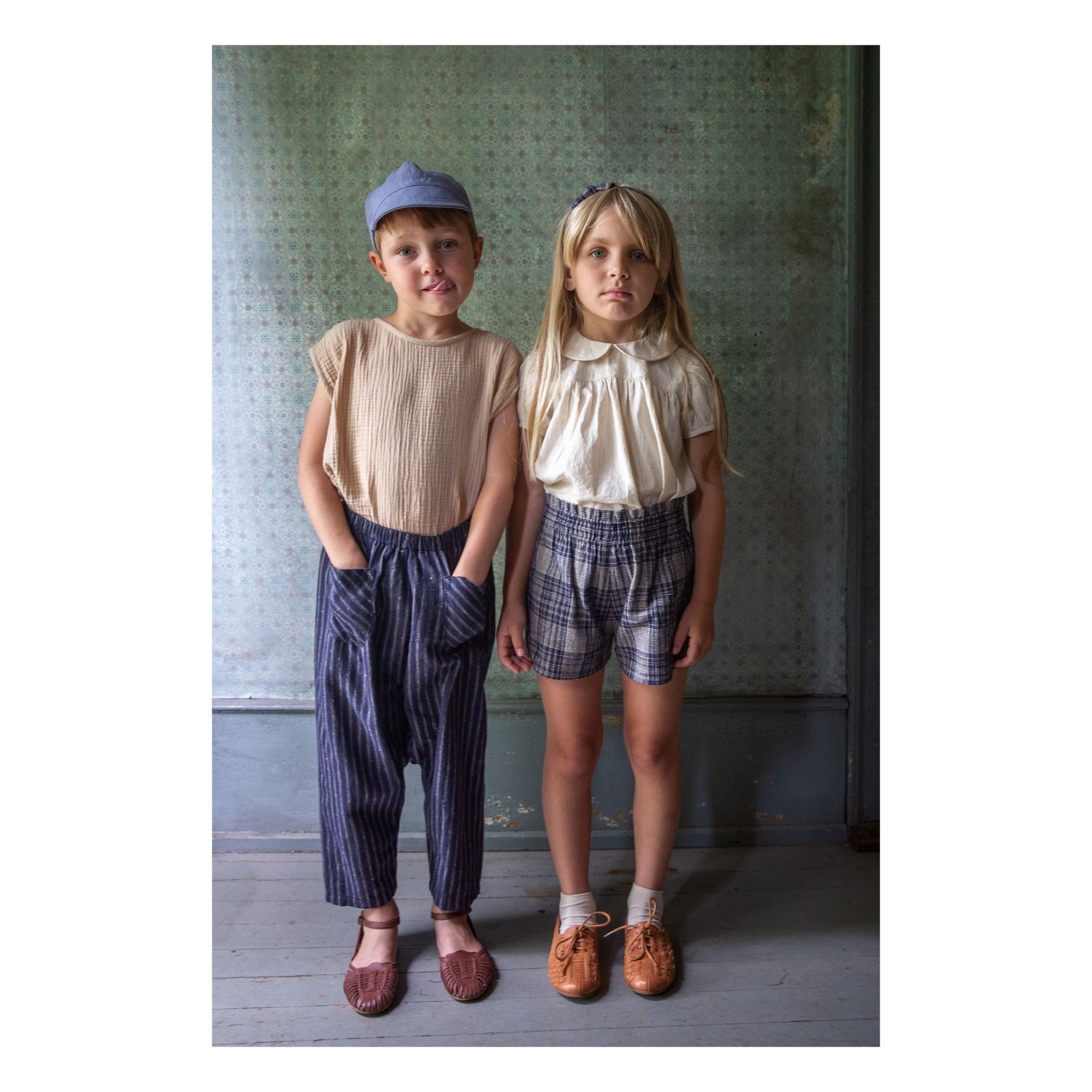 Coco Cotton and Linen Shorts Azul Marino- Imagen del producto n°3