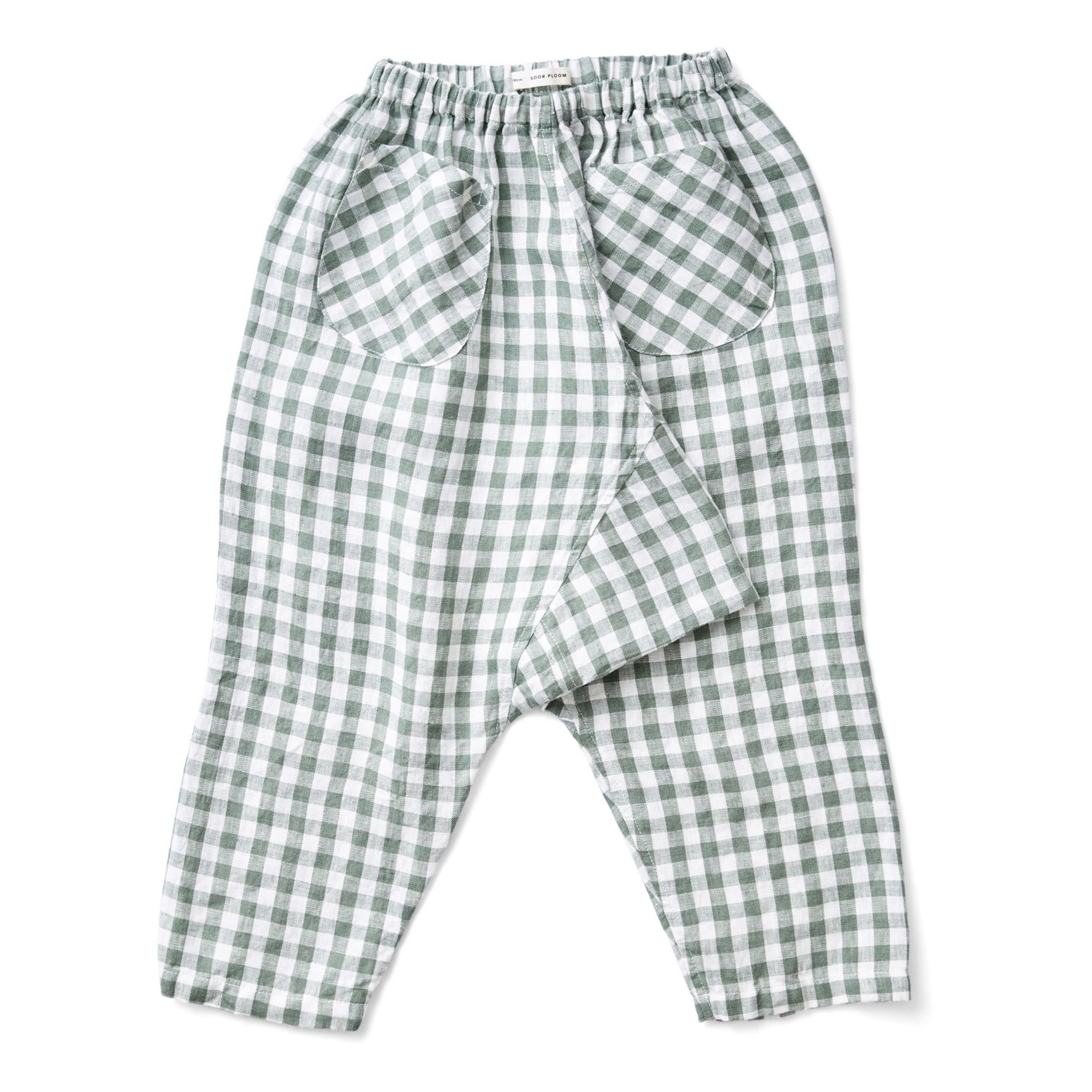 Otto Linen Harem Pants Green- Product image n°4