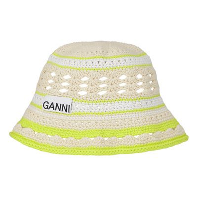 Organic Cotton Crochet Bucket Hat Ecru
