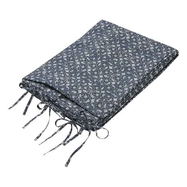 Bettdeckenbezug Marge handgewebte Baumwolle  Graublau