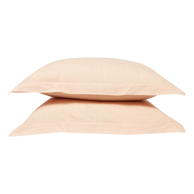 Federa da cuscino Grace in cotone tessuto a mano - Set di 2 | Rosso
