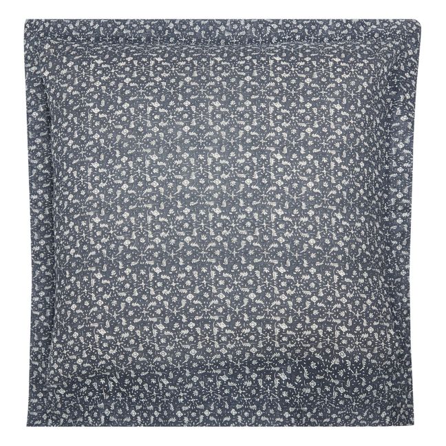 Kissenbezug Marge aus handgewebter Baumwolle - 2er-Set Graublau