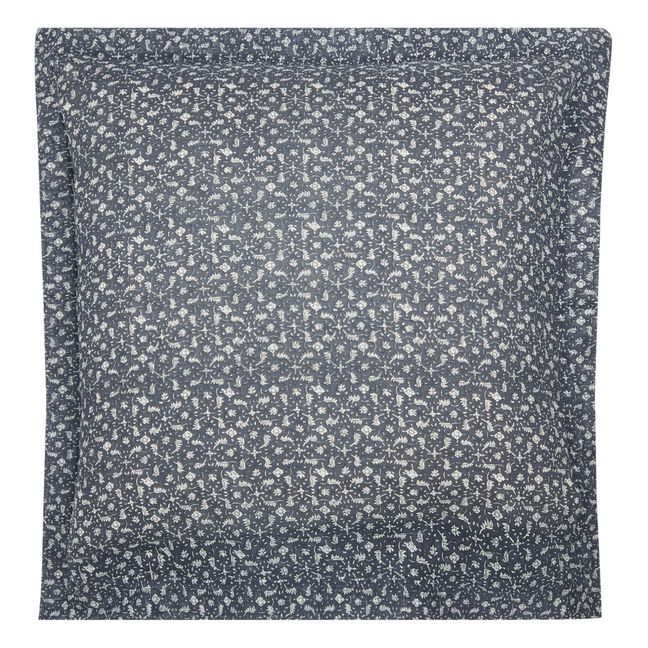 Taie d'oreiller Marge en coton tissé main - Set de 2 | Bleu gris