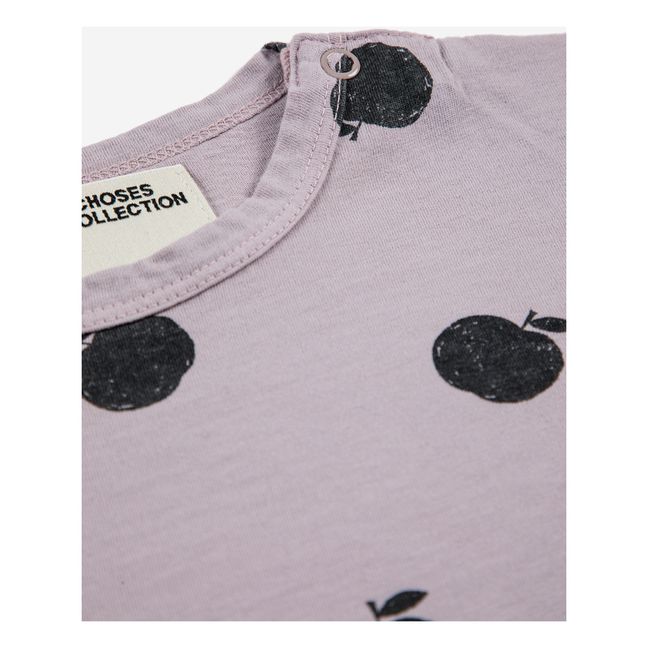 T-Shirt Coton Bio Pommes - Collection Iconic - Mauve
