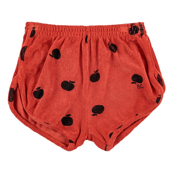 Organic Cotton Terry Cloth Apple Shorts - Iconic Collection  | Orange- Product image n°0
