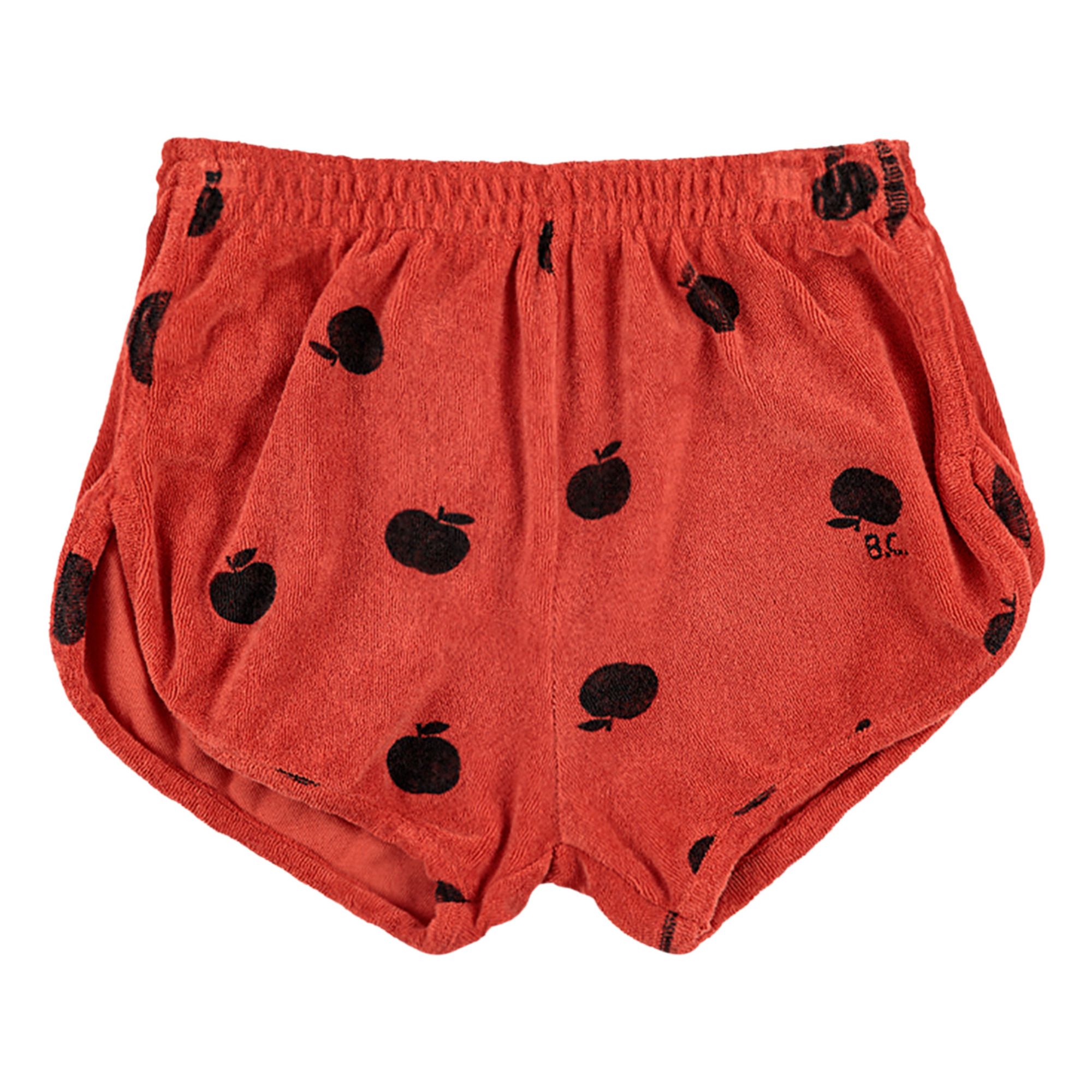 Organic Cotton Terry Cloth Apple Shorts - Iconic Collection - Orange- Product image n°0