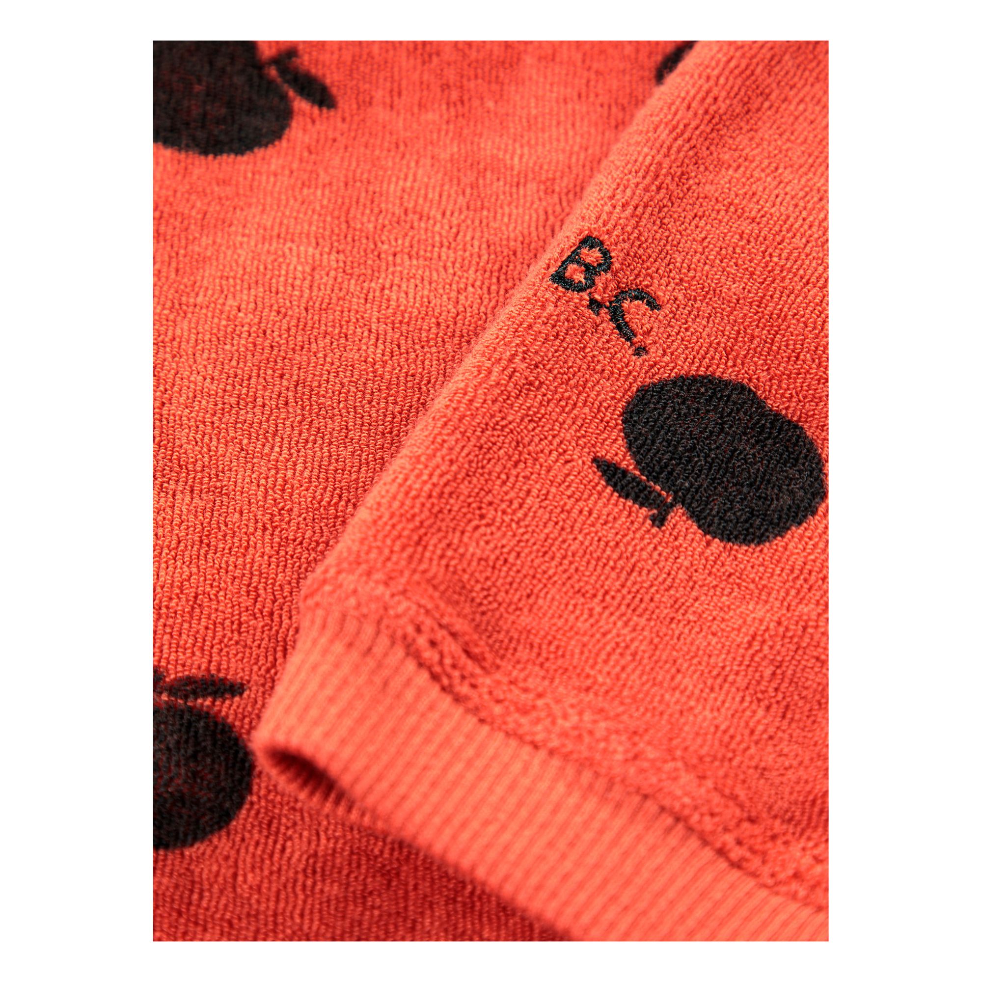 Sudadera de tejido rizo y algodón orgánico Manzanas - Colección Iconic - Naranja- Imagen del producto n°6