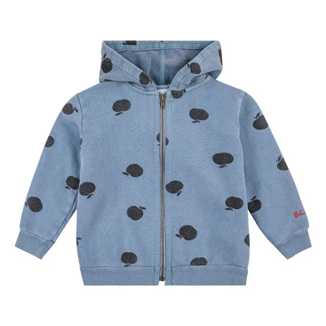 Zip-Up Apple Hoodie - Iconic Collection - Blue