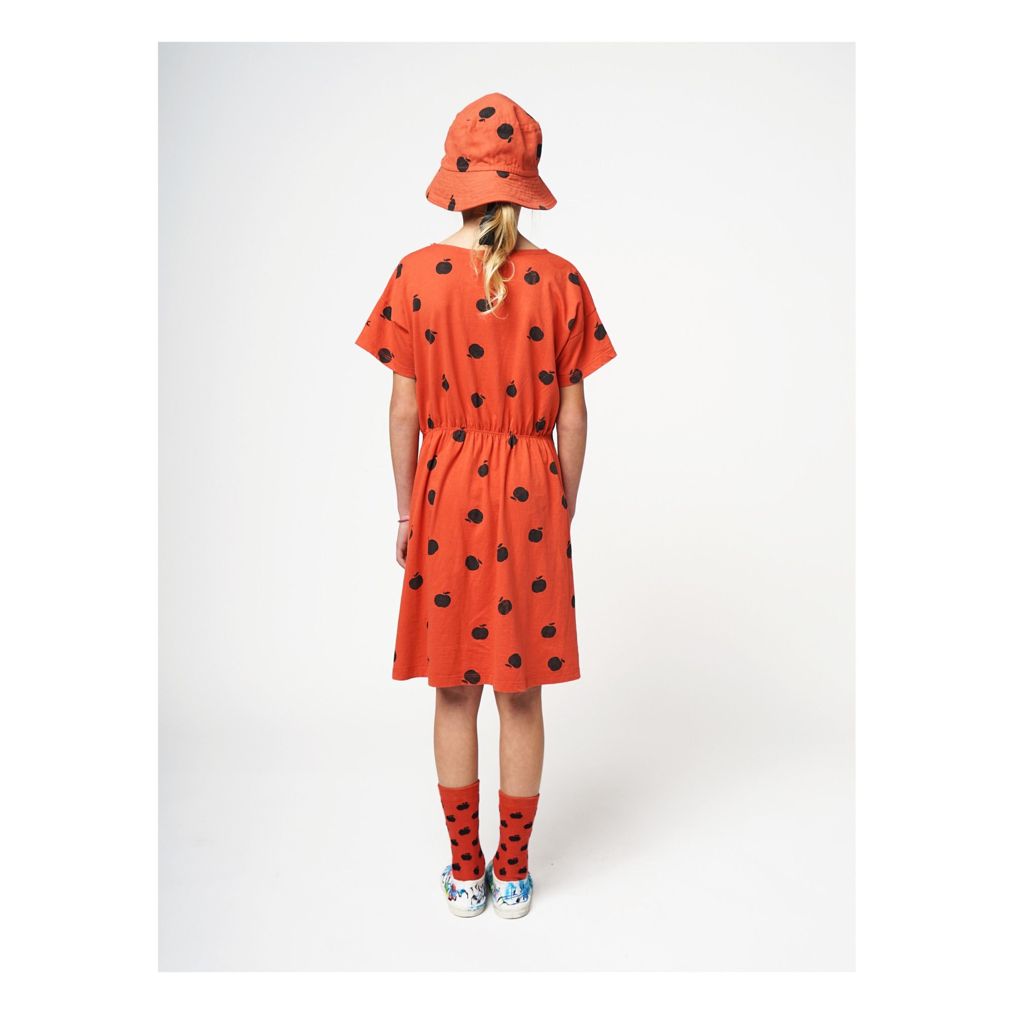 Kleid Bio-Baumwolle Äpfel - Kollektion Iconic - Orange- Produktbild Nr. 4